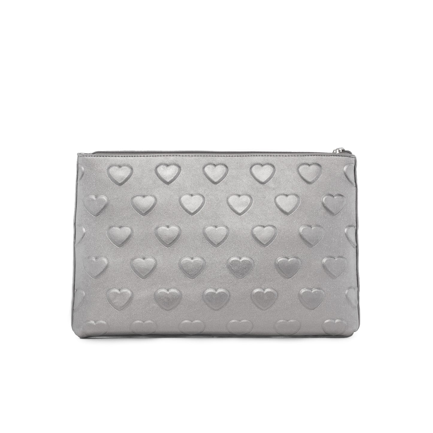 The Dylan Clutch - Embossed Hearts Design