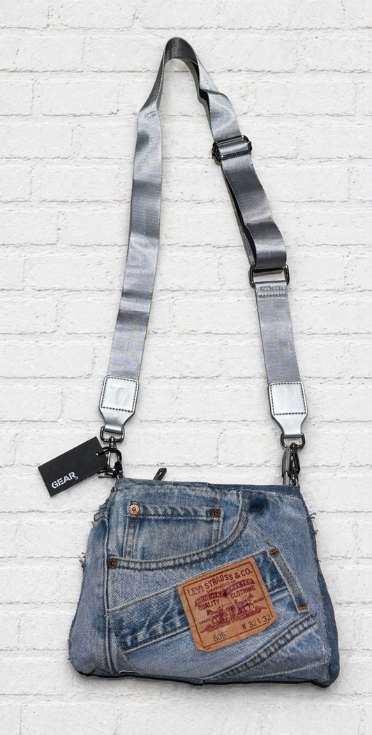 One of a Kind Denim Crossbody Bag
