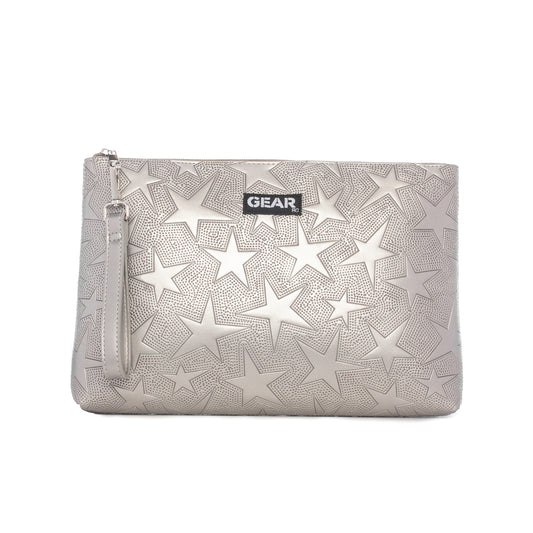 The Dylan Clutch - Embossed Texture Star Design